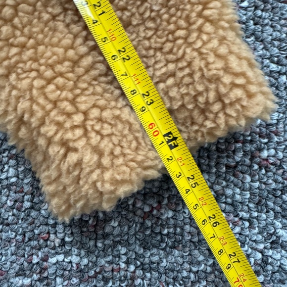 Madewell Women's Sherpa button down Camel Teddy Jacket S - Picture 9 of 12
